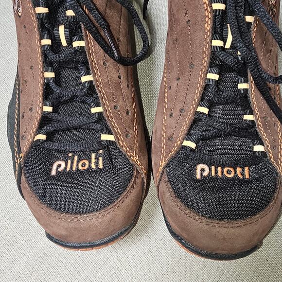 Piloti Brown Leather Driving Comfort Shoes Size 7 - Picture 3 of 12